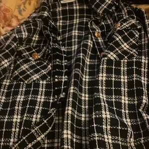 Black and White Plaid Shirt